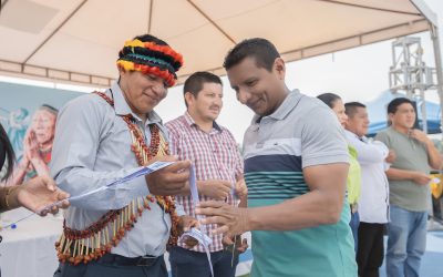 Comunidad Shuar recibe cancha de uso múltiple