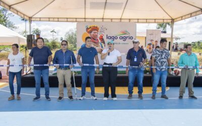 Recinto Golondrinas recibe cancha de uso múltiple.