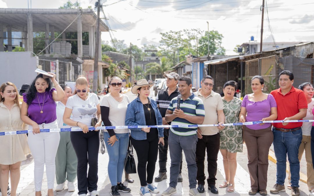 Barrio Los Ceibos estrena calles adoquinadas