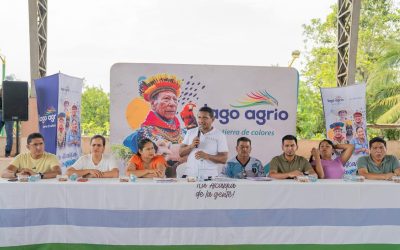 Escenario para cancha en recinto Jaime Roldós.